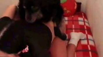 Teen newbie groans as full canine cock penetrates her vagina