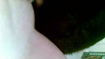 Guy deeply penetrates his canine and ejaculates in its rear opening