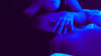 Webcam model has her vagina licked by an aroused dog