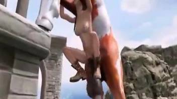 Lara Croft gets gaped by a big-dicked stallion