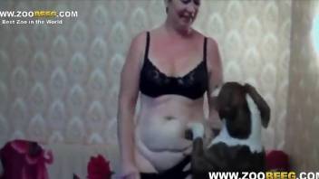 Exciting XXX video in which a MILF gets ruined by a dog