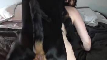 Hard-drinking hotties wind up getting fucked by a dog