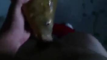 Guy screwing a lifeless fish using his thick erection