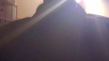 Late-night bestiality session for a naked lady with filthy urges